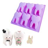 Molde Silicona Muelas x 6